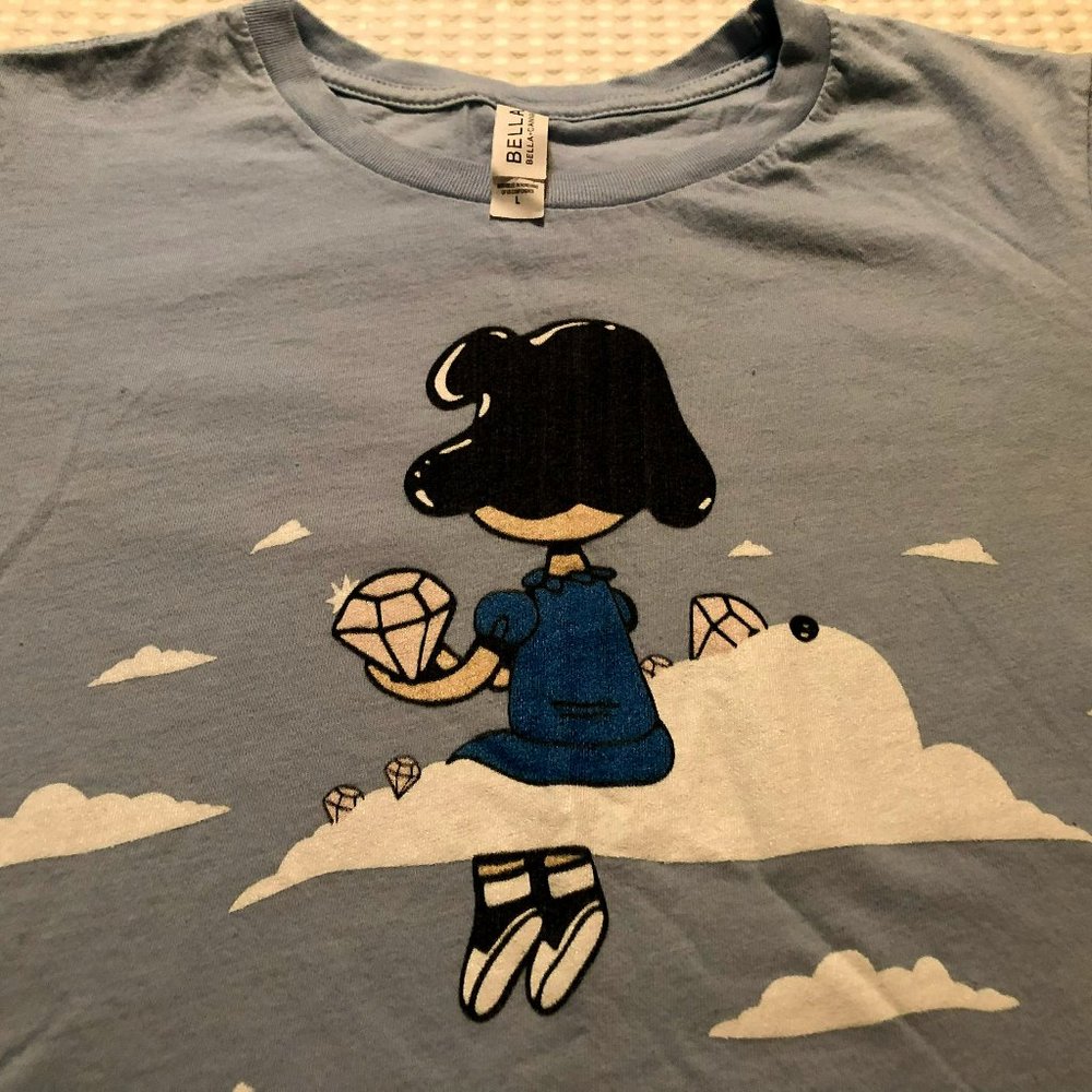 Ladies Shirt, Size Large, "Lucy in the Sky with Diamonds" Peanuts Bella Canvas